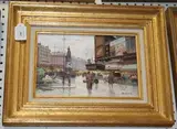 Anatoly Gridnev, Place de Clichy' (View of the Paris Boulevard), early 21st Century oil on canvas