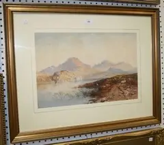 Thomas Leeson Rowbotham Junior, View of a River within a Rocky Mountainous Landscape, 1852, watercolour