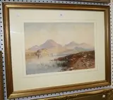 Thomas Leeson Rowbotham Junior, View of a River within a Rocky Mountainous Landscape, 1852, watercolour
