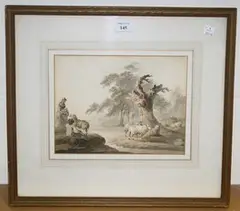 Peter La Cave, Rural Scene, watercolour