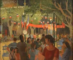 Richard Platt, An Evening Fete, 1948, oil on canvas