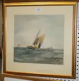 Frederick James Aldridge, Sailing Vessels on Calm Waters