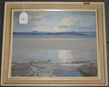 Rex Vicat Cole, Coastal Landscape, oil on artist's board