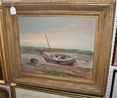 Colin Corfield, Study of a Beached Boat, oil on board
