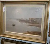 Sally Haywood, Misty Light, Falmouth, oil on board