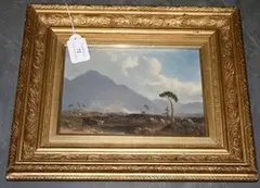 James Douglas Moultray, A Moorland Pasture, oil on board