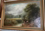 F. Wilson, Cattle on the Bank of a River, 1910, oil on canvas