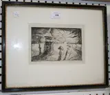 Charles Murray, The Cemetery, 1927, monochrome etching