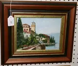 C. de Ferraro, Gardone Riviera, Lago di Garda, oil on canvas