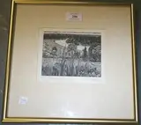 Hilary Paynter, Thames from Richmond Hill, wood engraving