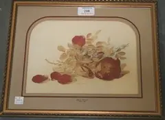 Still Life Study of Roses by Mary Elizabeth Duffield, watercolour, sold Oct 2011