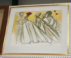 Piers Leonard, Theatrical Design, mixed media including charcoal and watercolour