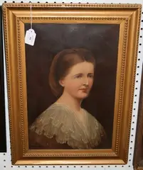 S. Dane, Head and Shoulders Portrait of a Lady, 1907, oil on canvas