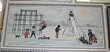 Monica Leighton Hicks, Frosty Playground, acrylic on board