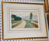 Abraham Hulk Jnr, Nr Alfriston, watercolour with gouache