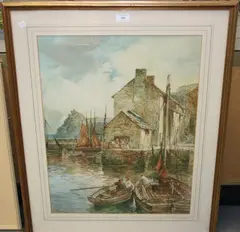 W.H Sweet, View of Polperro, Cornwall, watercolour