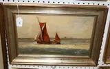 Victor William Ellis, The Thames Sailing Barge "May" in Sea Reach, 1983, oil on canvas
