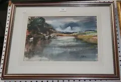 Matt Bruce, Looking Past the Black Rabbit, watercolour