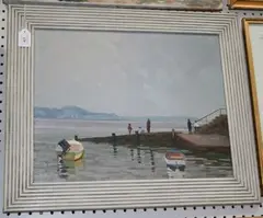 William H. Innes, Evening On The Jetty, oil on board