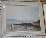 William H. Innes, Evening On The Jetty, oil on board