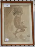Elizabeth Dinack, Study of a Child, watercolour