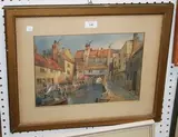 G. de Paris, Lincoln' (Canal Scene), 1867, watercolour