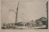 George Soper, Pit Props for the Trenches, monochrome etching
