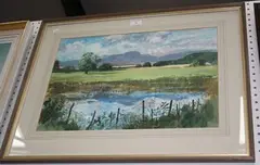 John Willis, Chanctonbury, watercolour with gouache