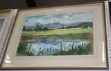 John Willis, Chanctonbury, watercolour with gouache