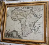 C. Allard, Novissima et Perfectissima Africae' (Map of the African Continent), engraving hand-coloured in outline