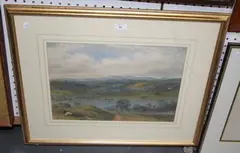 Landscape with Figure lying near a Path by Charles Way Senior, 1873, watercolour, sold Jul 2011