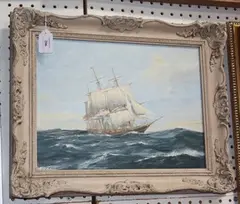 R. Bramley, The American Clipper, Sea Witch, oil on board