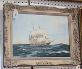 R. Bramley, The American Clipper, Sea Witch, oil on board