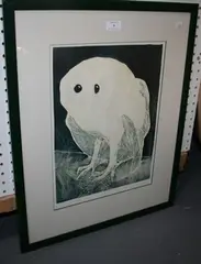 Robert R Greenhalf, Barn Owl', woodblock printed in colours, signed, titled and editioned 47/75 in pencil.