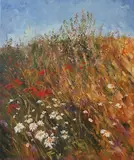 Susan J. Skilton, Summer Meadow, oil on canvas