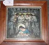 The Stooping Angels by Lady Beatrice Glenavy, hand-coloured woodcut print, sold May 2011