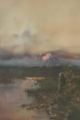 G.F. Piana, Italian Landscape, watercolour