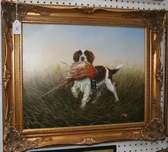 The Proud Springer by Terence Macklin, 1987, oil on canvas, sold May 2011
