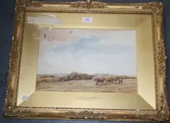 Claude Hayes, The Hayfield, Wareham, watercolour