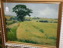 E. J. Bugg, A Barley Field near Nayland, 1966, oil on canvas