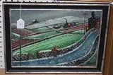 James Downie, First Snow' (Figure on a Bicycle in a Snowy Landscape), oil on canvas