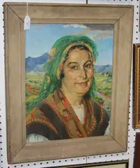 B. Knupffer, Head and Shoulders Portrait of a Continental Lady, oil on canvas