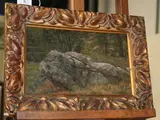 E. Lasarte, Study of a Rock in a Woodland, 1904, oil on panel