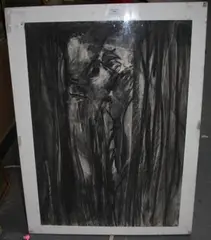 Nijinsky at Petrushka' (Figures in an Embrace) by Dennis Creffield, charcoal, sold Apr 2011