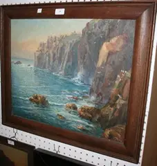 Ivor Innes, The Afterglow, Land's End, oil on board