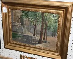 Beatrice Langdon, In Imperial Institute Road, Kensington, oil on canvas laid on board