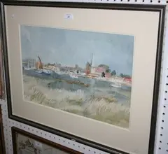 Elizabeth Scott-Moore, Bosham Harbour, nr Chichester, West Sussex, watercolour