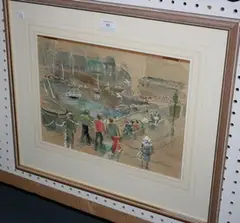 Elizabeth Scott-Moore, The Harbour, Brixham, South Devon, watercolour