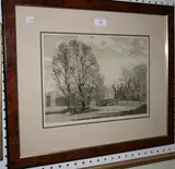 Vera Down, Kings College Cambridge, aquatint