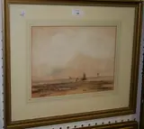 F.J. Aldridge, Worthing Sands, watercolour